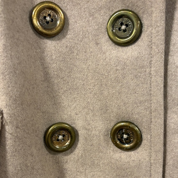 Miss Sixty Beige Double-Breasted Wool Coat - Picture 7 of 7